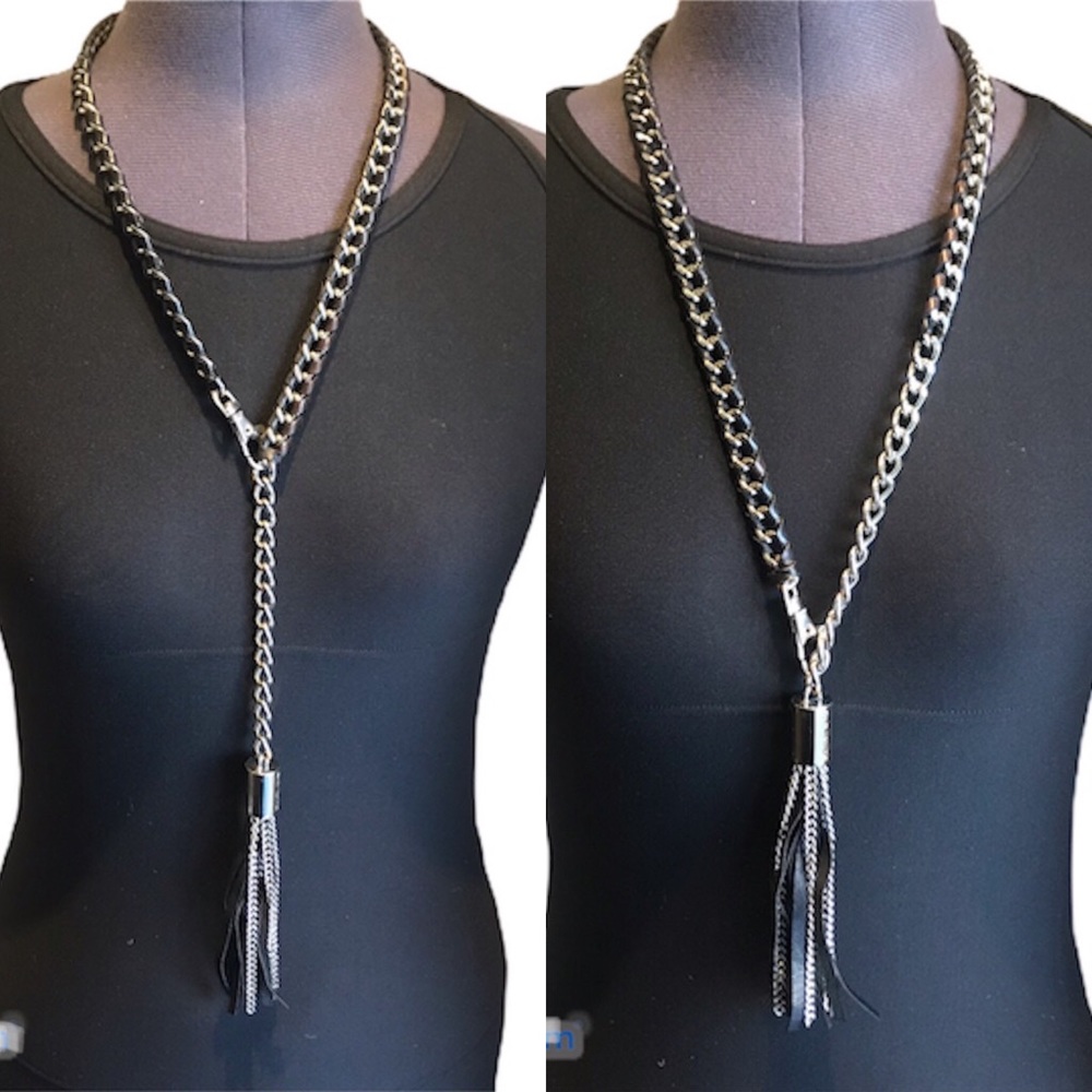 Michael Kors rope necklace with tassel.